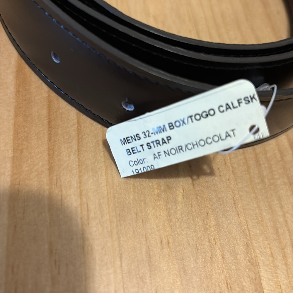Hermès Black Leather Belt with Box - Picture 2 of 6